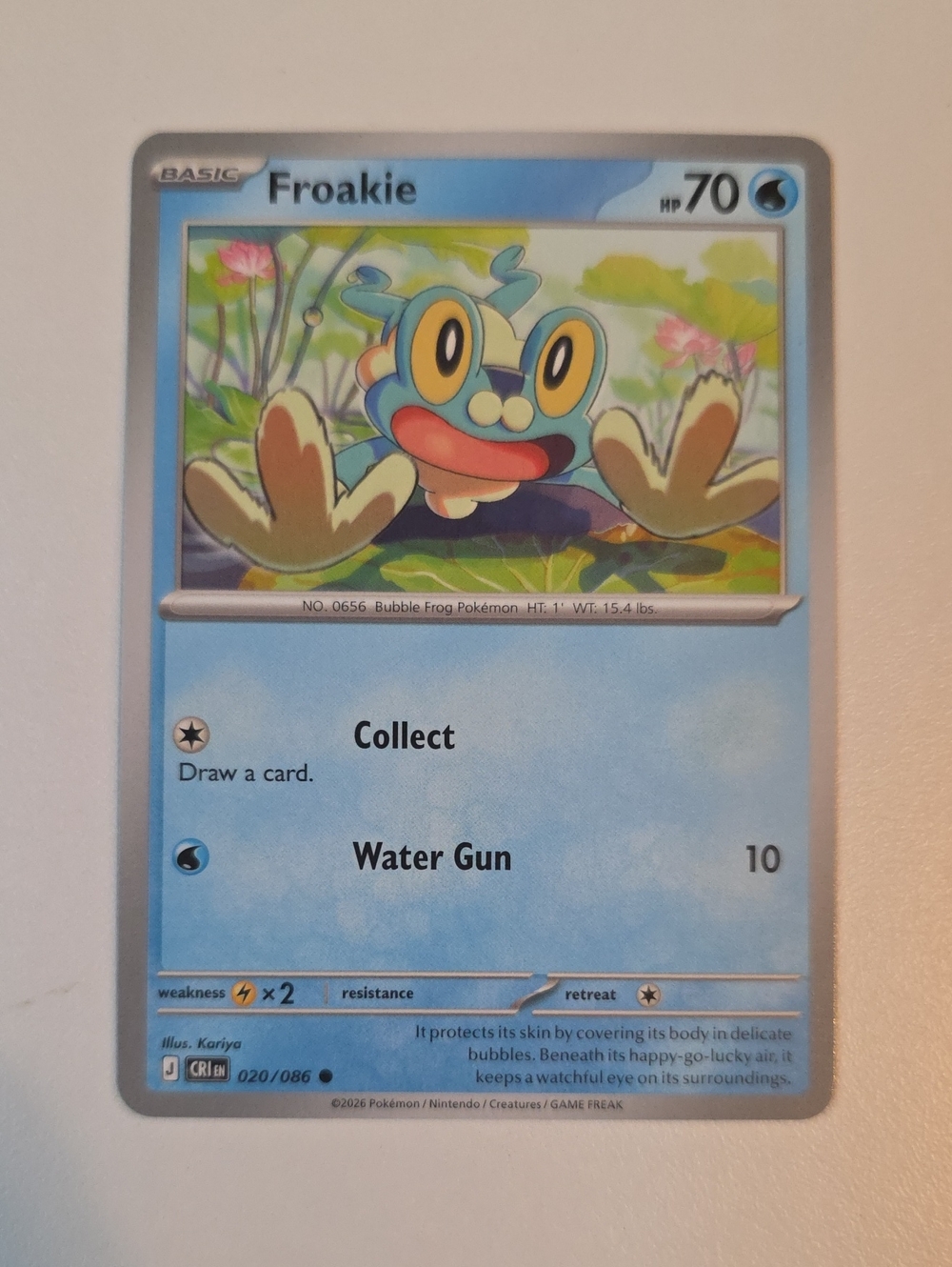 Pokemon Froakie Card
